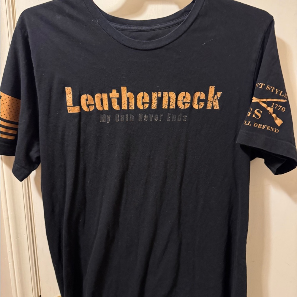 Grunt Style Black and Gold Leatherneck T-Shirt